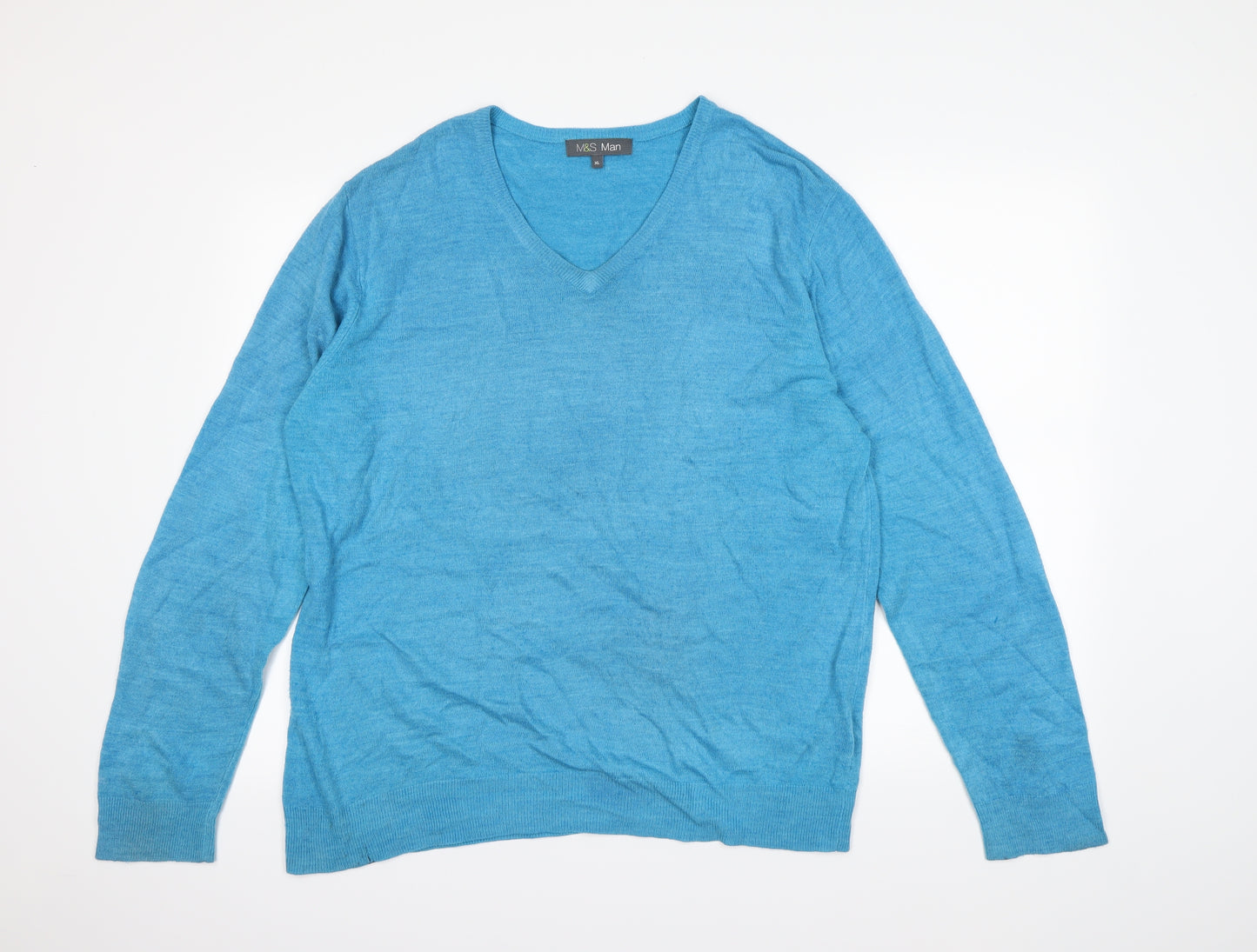 M&S  Mens Blue   Pullover Sweatshirt Size XL
