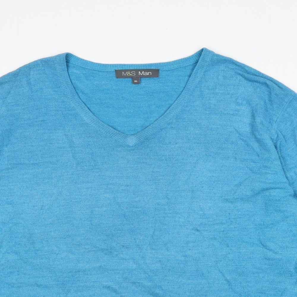 M&S  Mens Blue   Pullover Sweatshirt Size XL