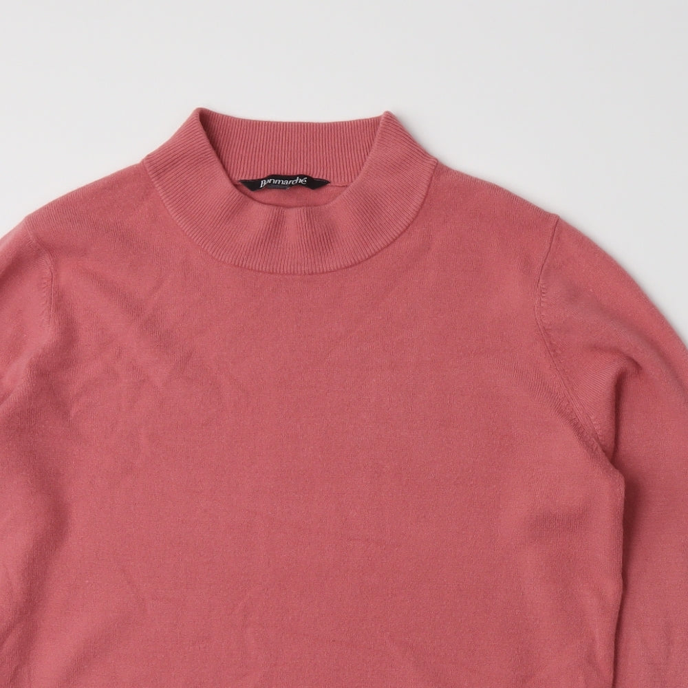 Bonmarché Womens Pink  Knit Pullover Jumper Size XL