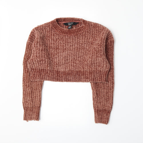 New Look Girls Orange  Knit Pullover Jumper Size 9 Years