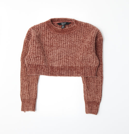 New Look Girls Orange  Knit Pullover Jumper Size 9 Years