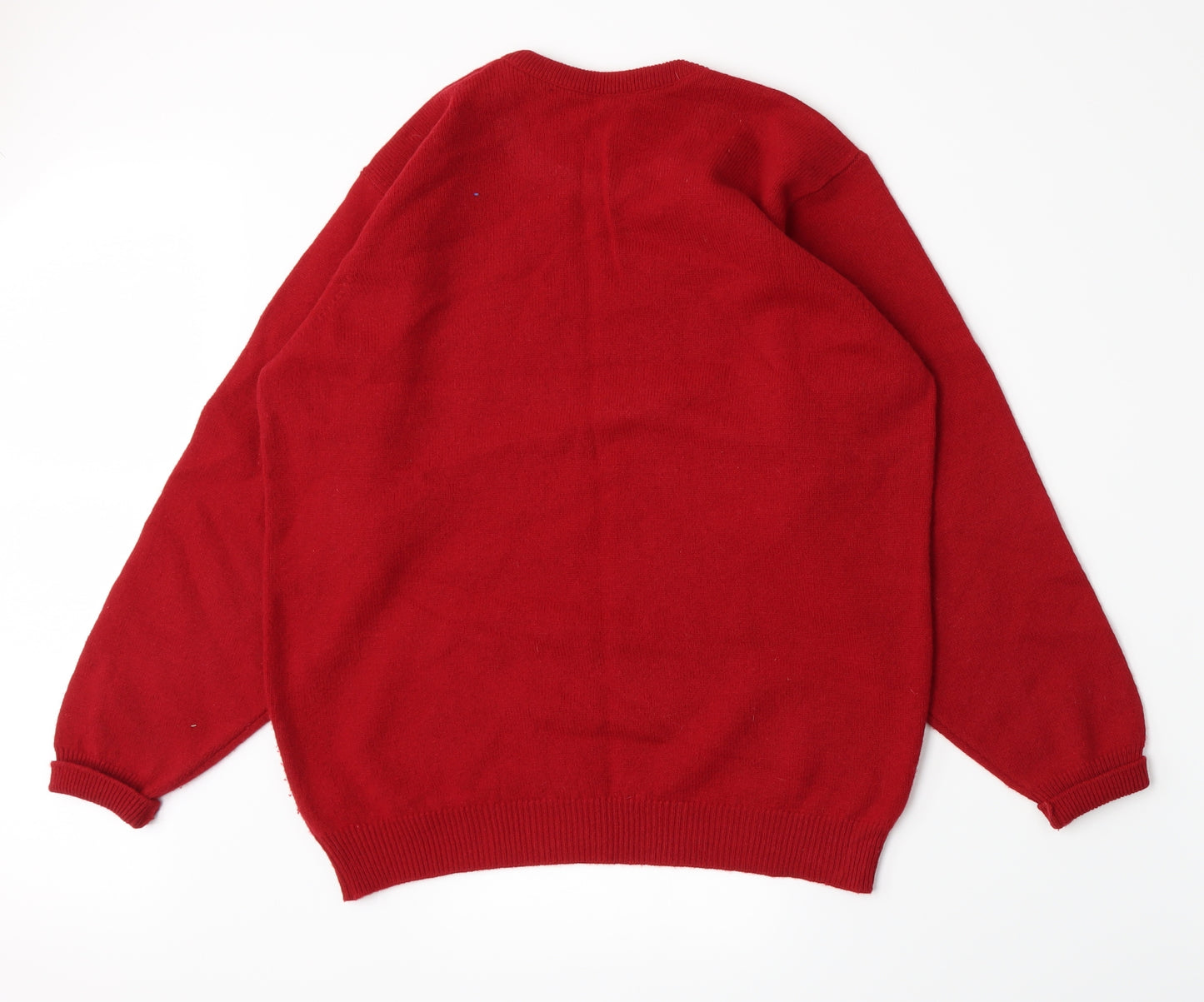 Lyle & Scott Mens Red  Knit Pullover Jumper Size S