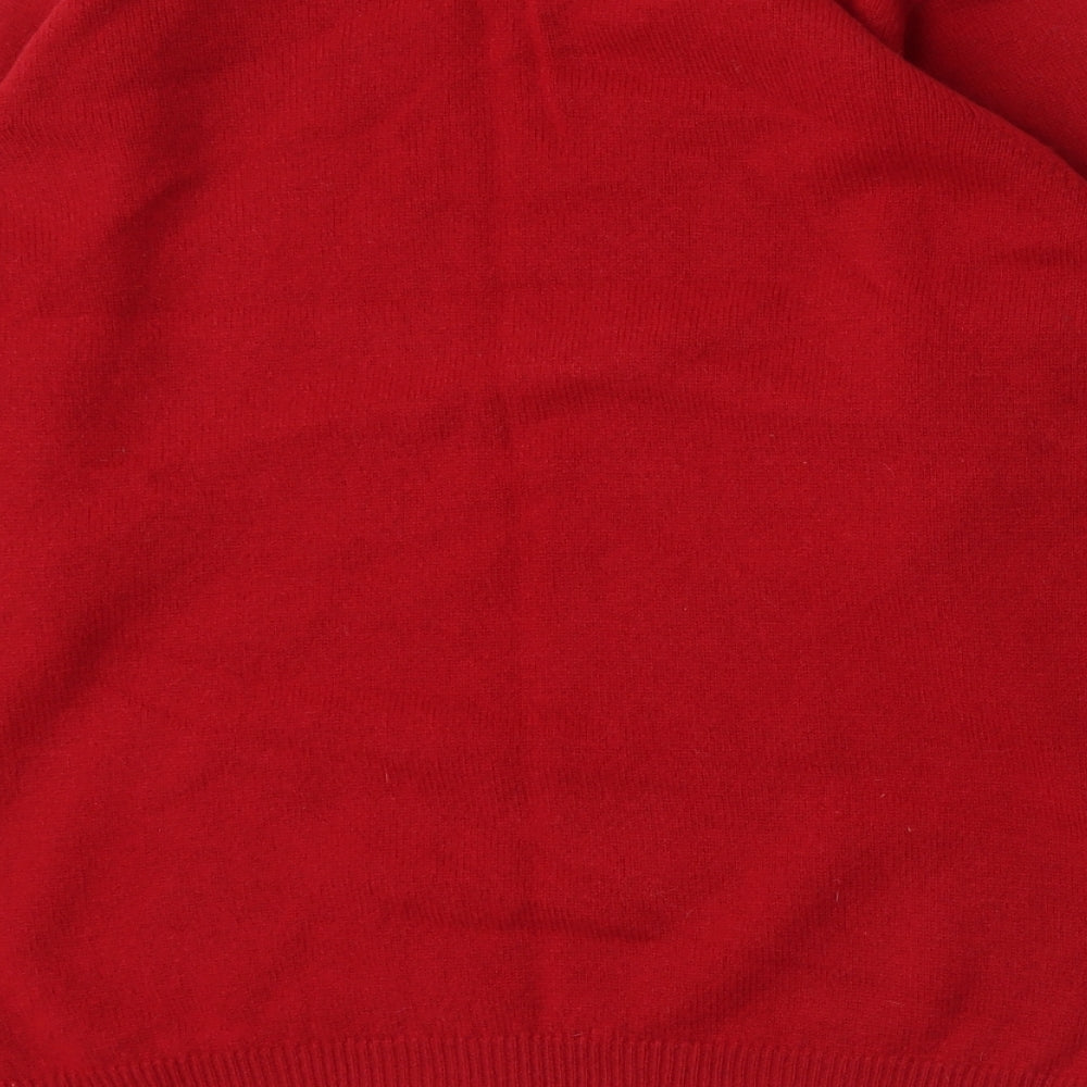 Lyle & Scott Mens Red  Knit Pullover Jumper Size S