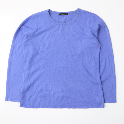 BM Womens Purple  Knit Pullover Jumper Size M