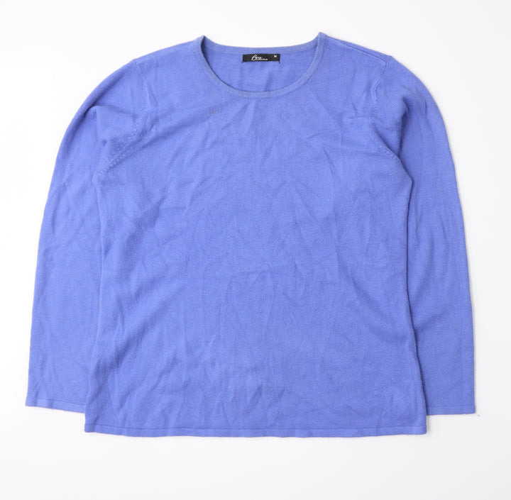 BM Womens Purple Knit Pullover Jumper Size M