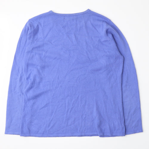 BM Womens Purple  Knit Pullover Jumper Size M