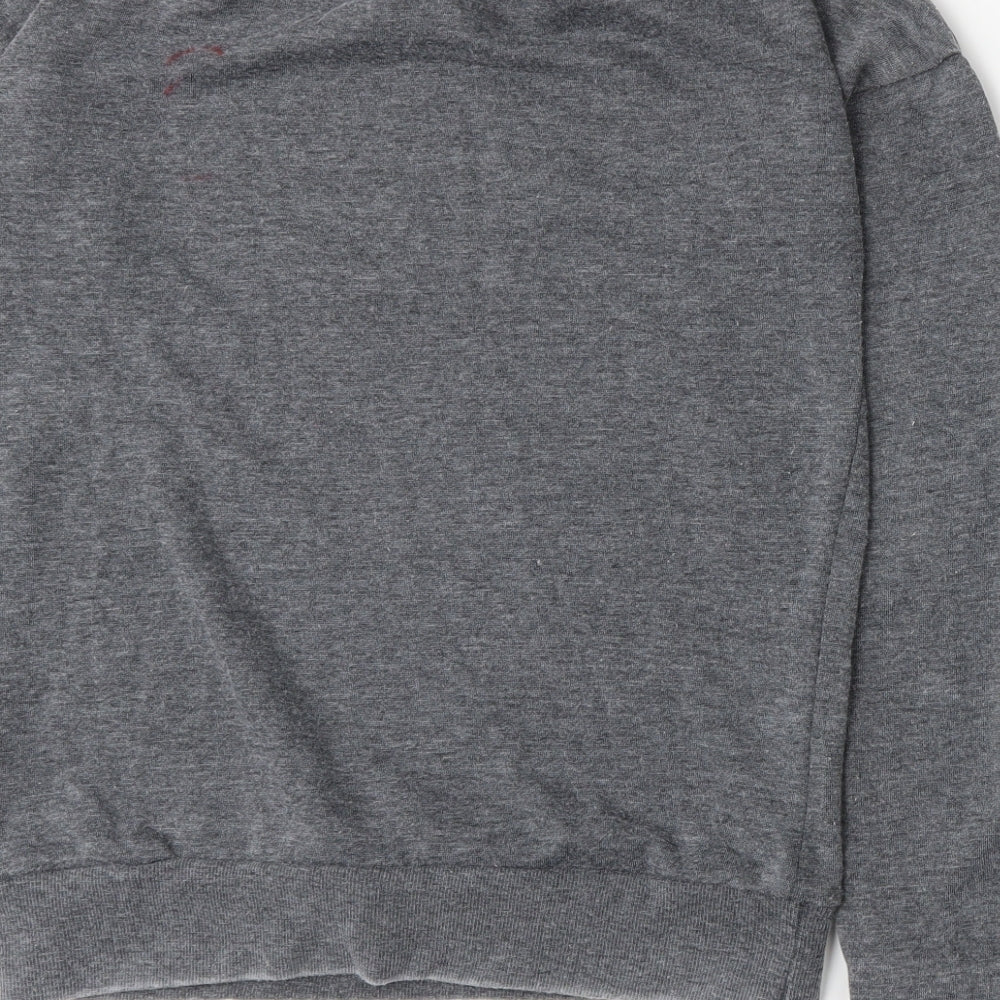 New Look Womens Grey  Jacquard Pullover Sweatshirt Size 8