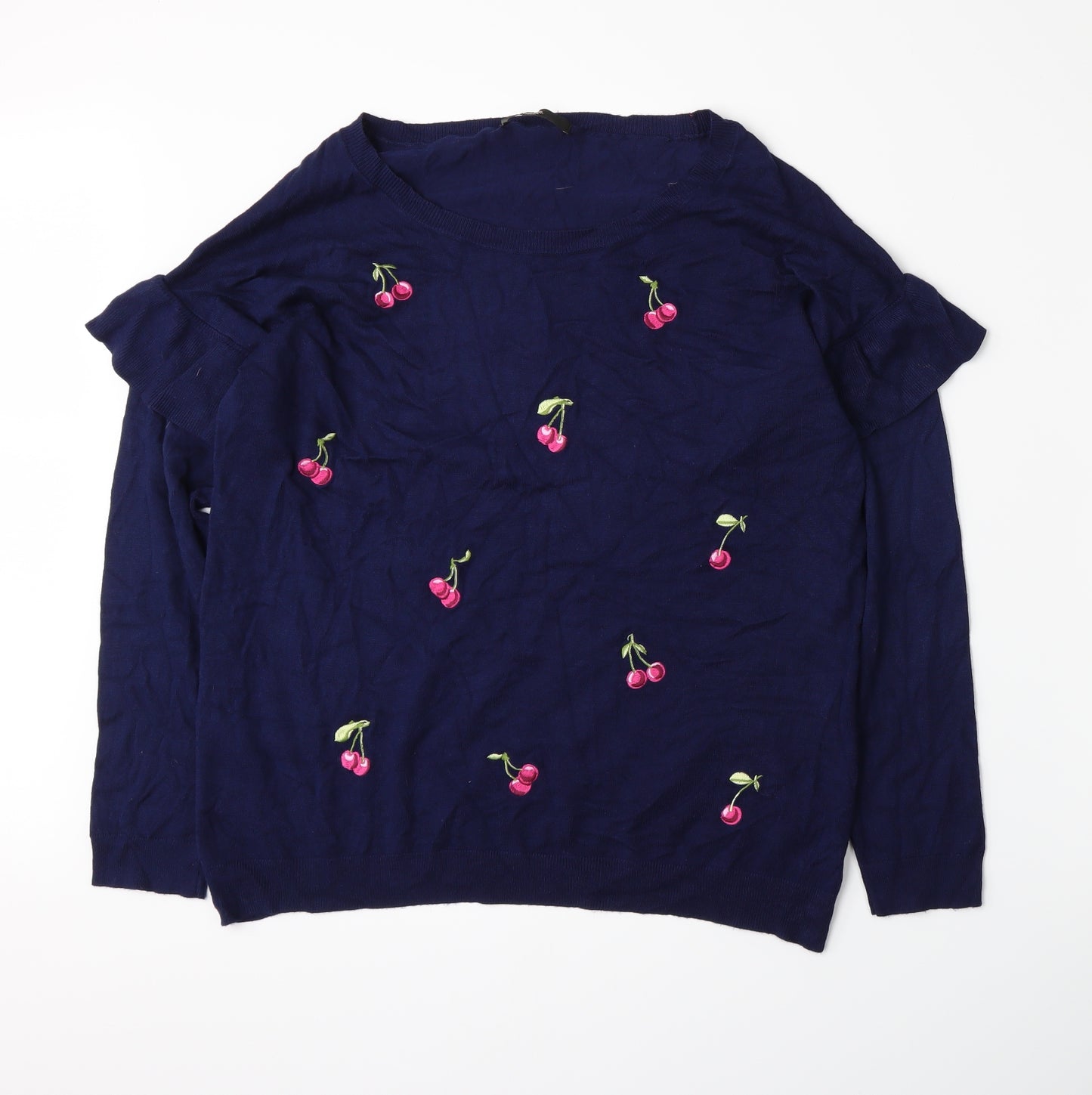 George Womens Blue  Knit Pullover Jumper Size 14