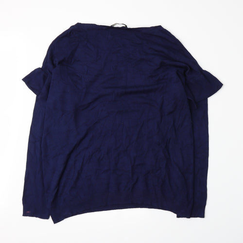 George Womens Blue  Knit Pullover Jumper Size 14