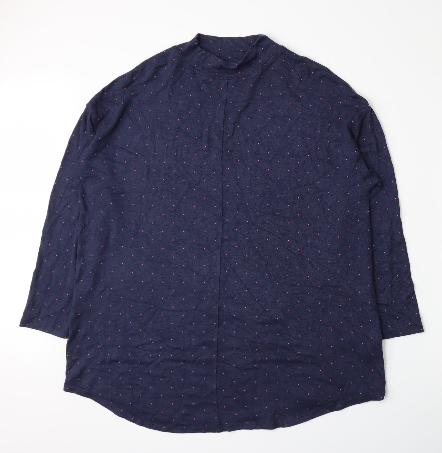 Marks and Spencer Womens Black Polka Dot  Basic T-Shirt Size 18