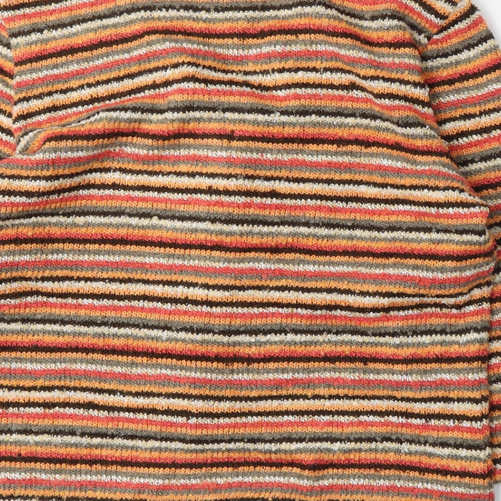 Per Una Womens Orange Striped  Cardigan Jumper Size 20