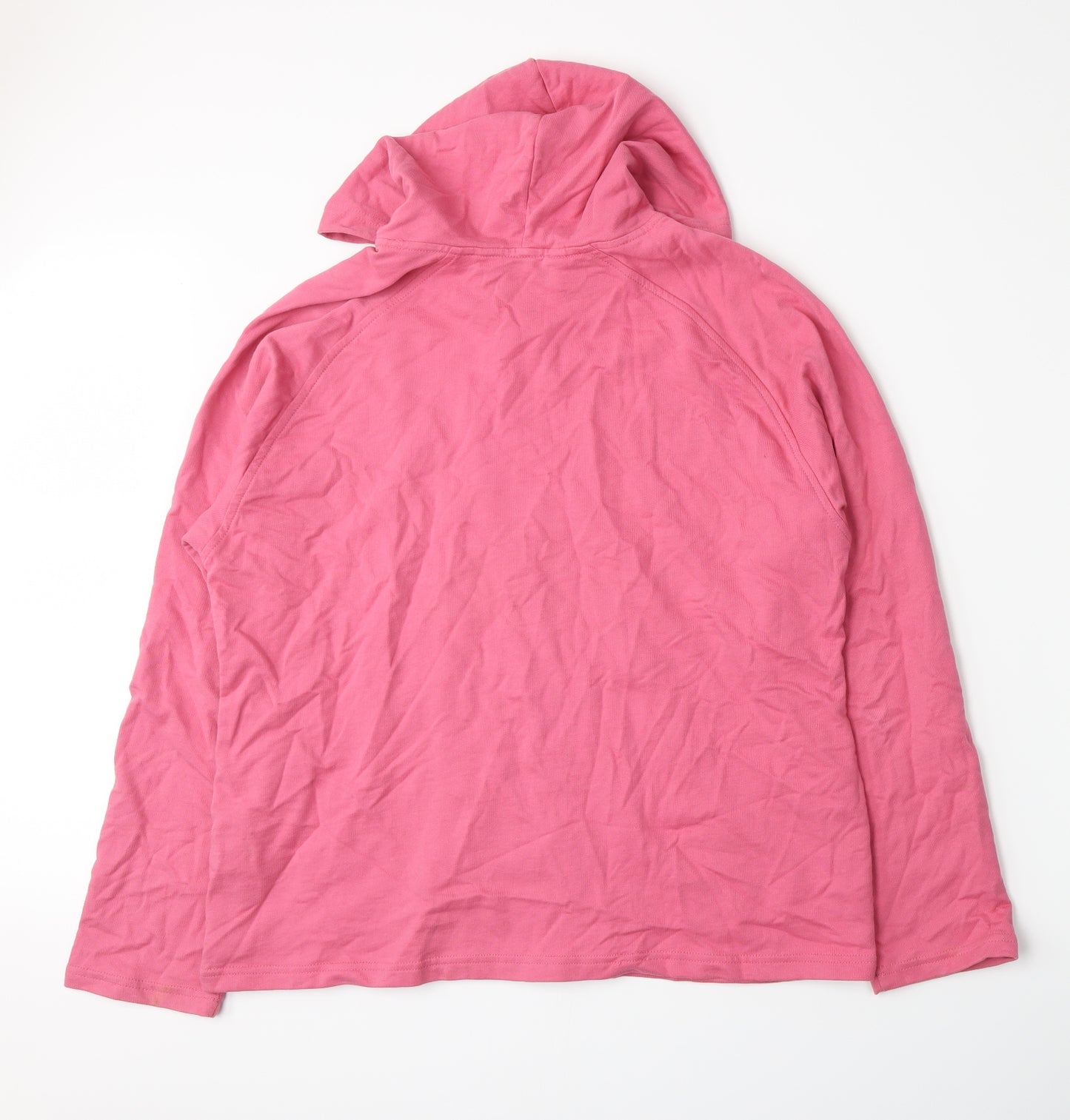 EWM Womens Pink  Jersey Full Zip Hoodie Size L