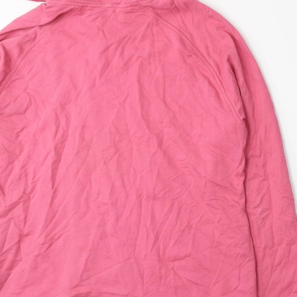 EWM Womens Pink  Jersey Full Zip Hoodie Size L