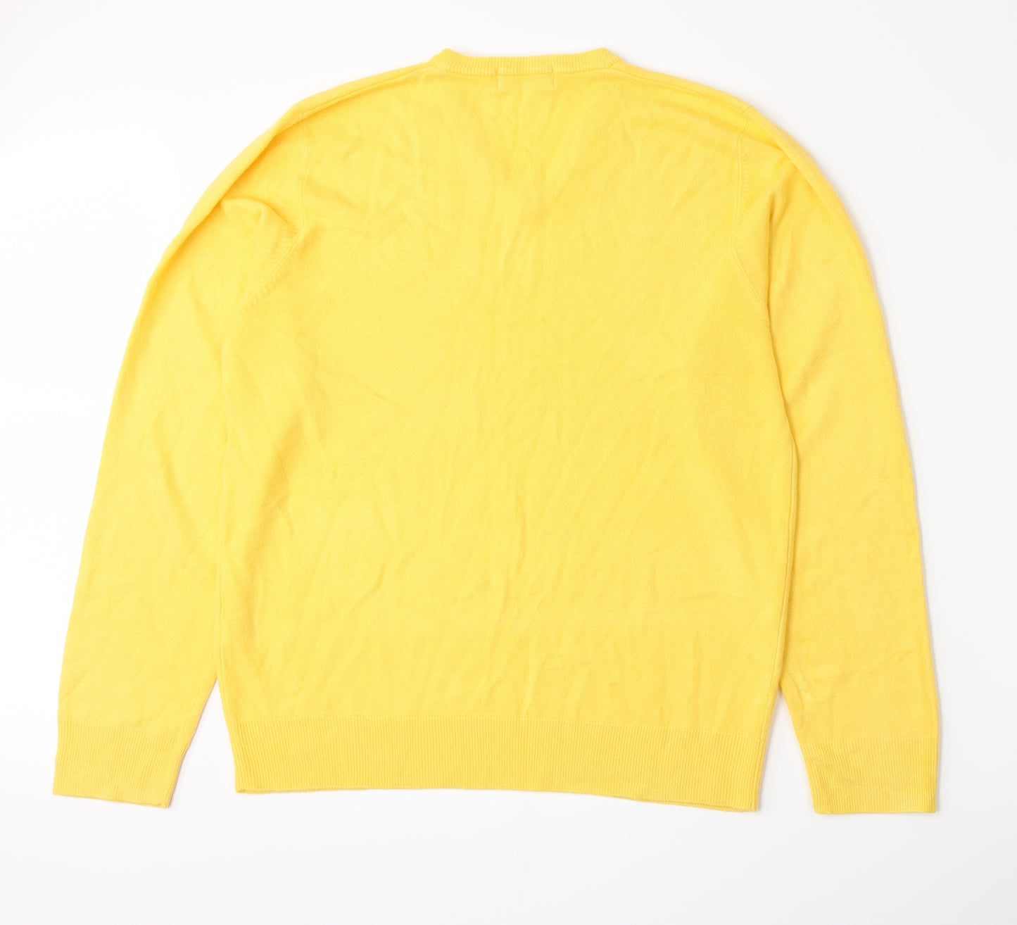 Blue Harbour Mens Yellow  Knit Pullover Jumper Size M