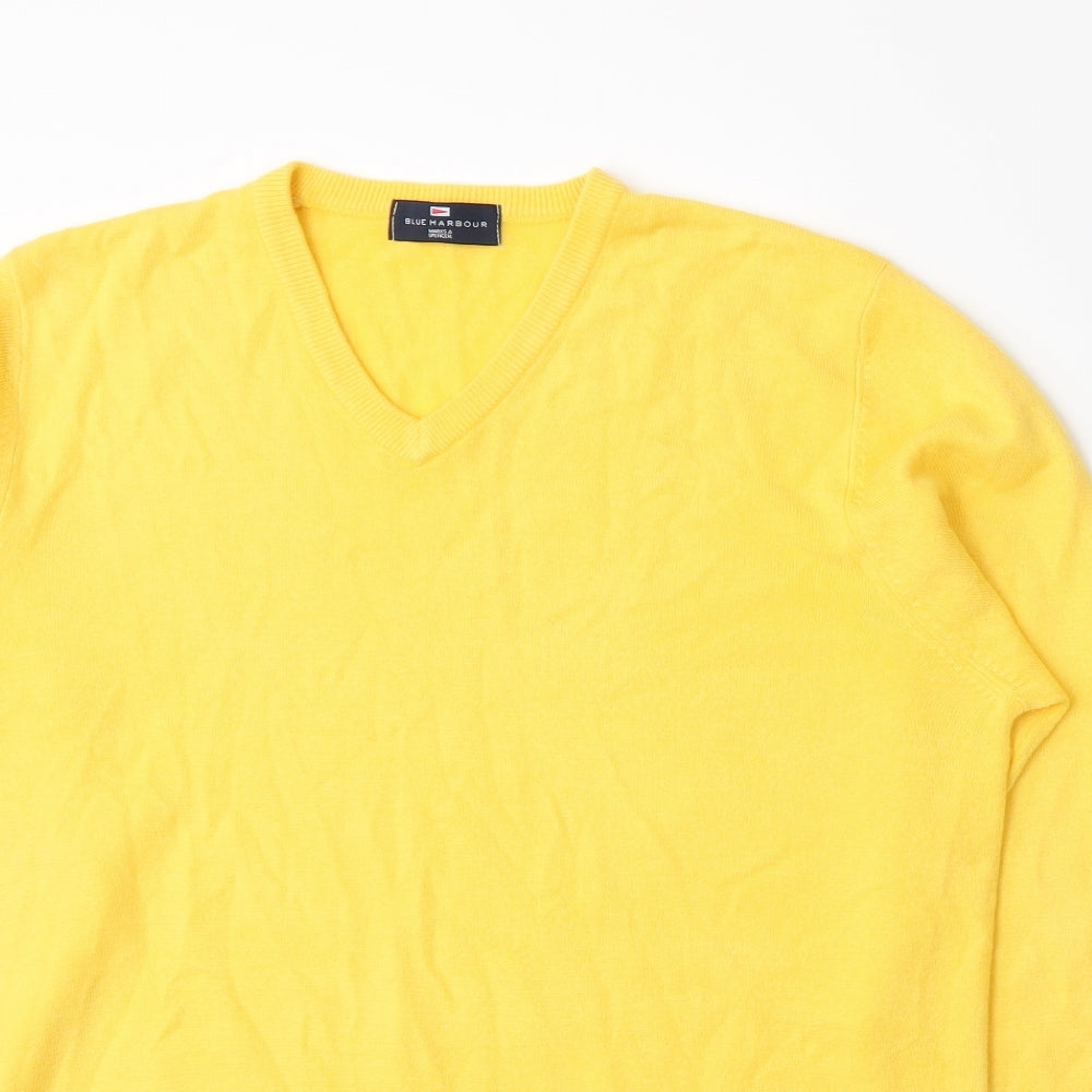 Blue Harbour Mens Yellow  Knit Pullover Jumper Size M