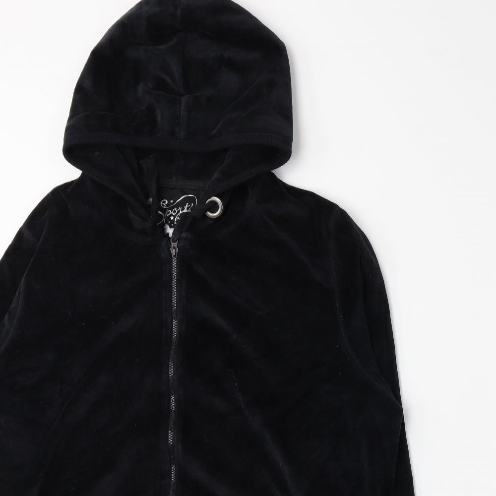 Evans Womens Black   Full Zip Hoodie Size 22