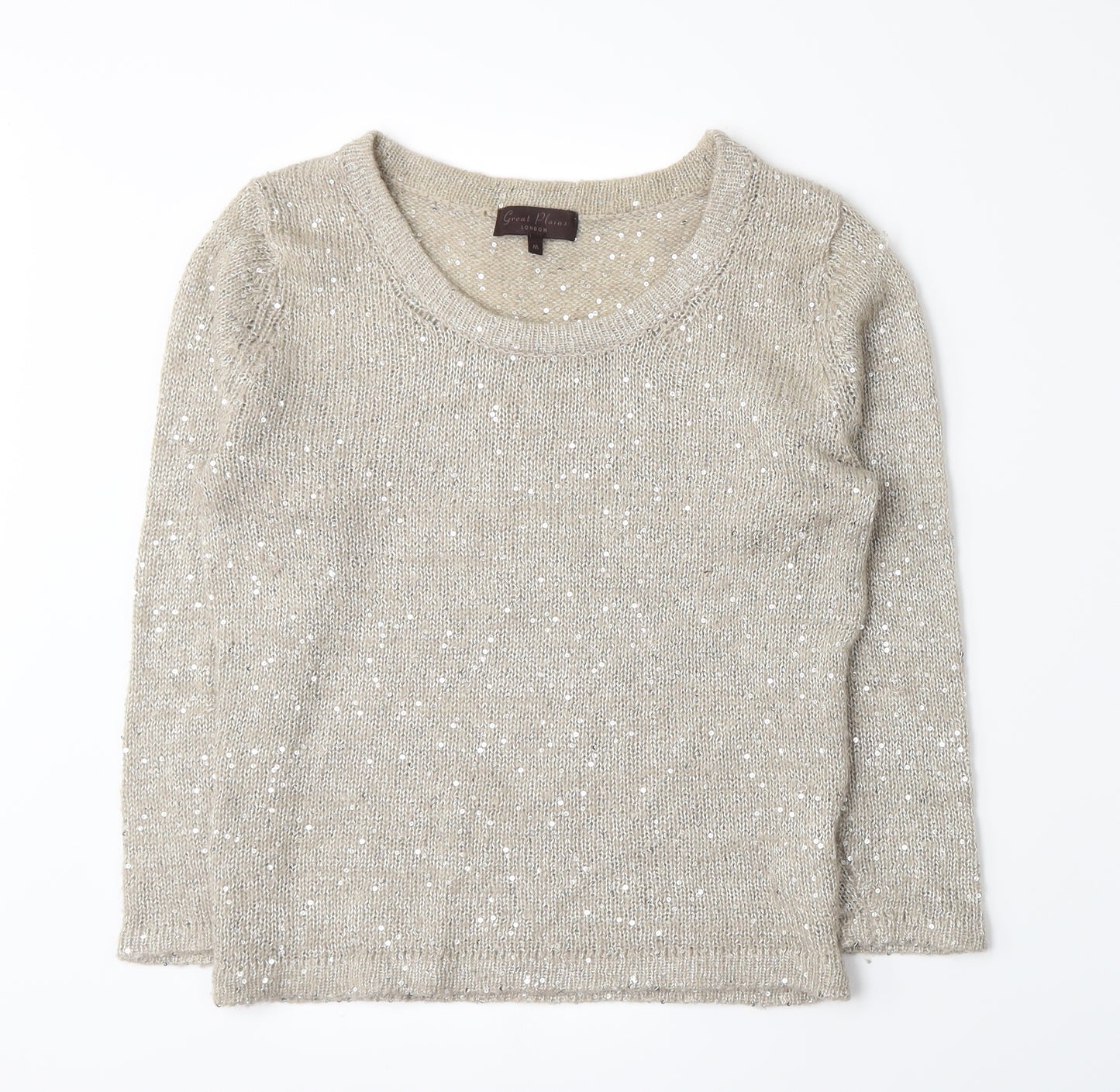 Great Plains Womens Beige  Knit Pullover Jumper Size M