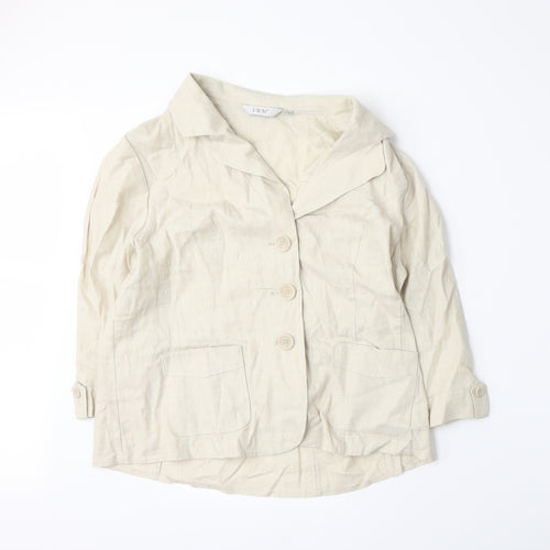 EWM Womens Beige   Jacket Blazer Size 16