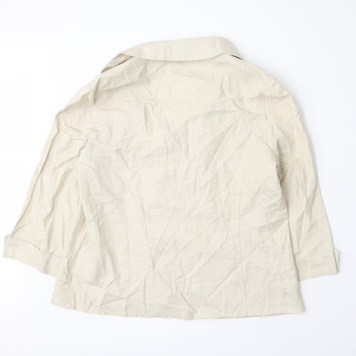 EWM Womens Beige   Jacket Blazer Size 16