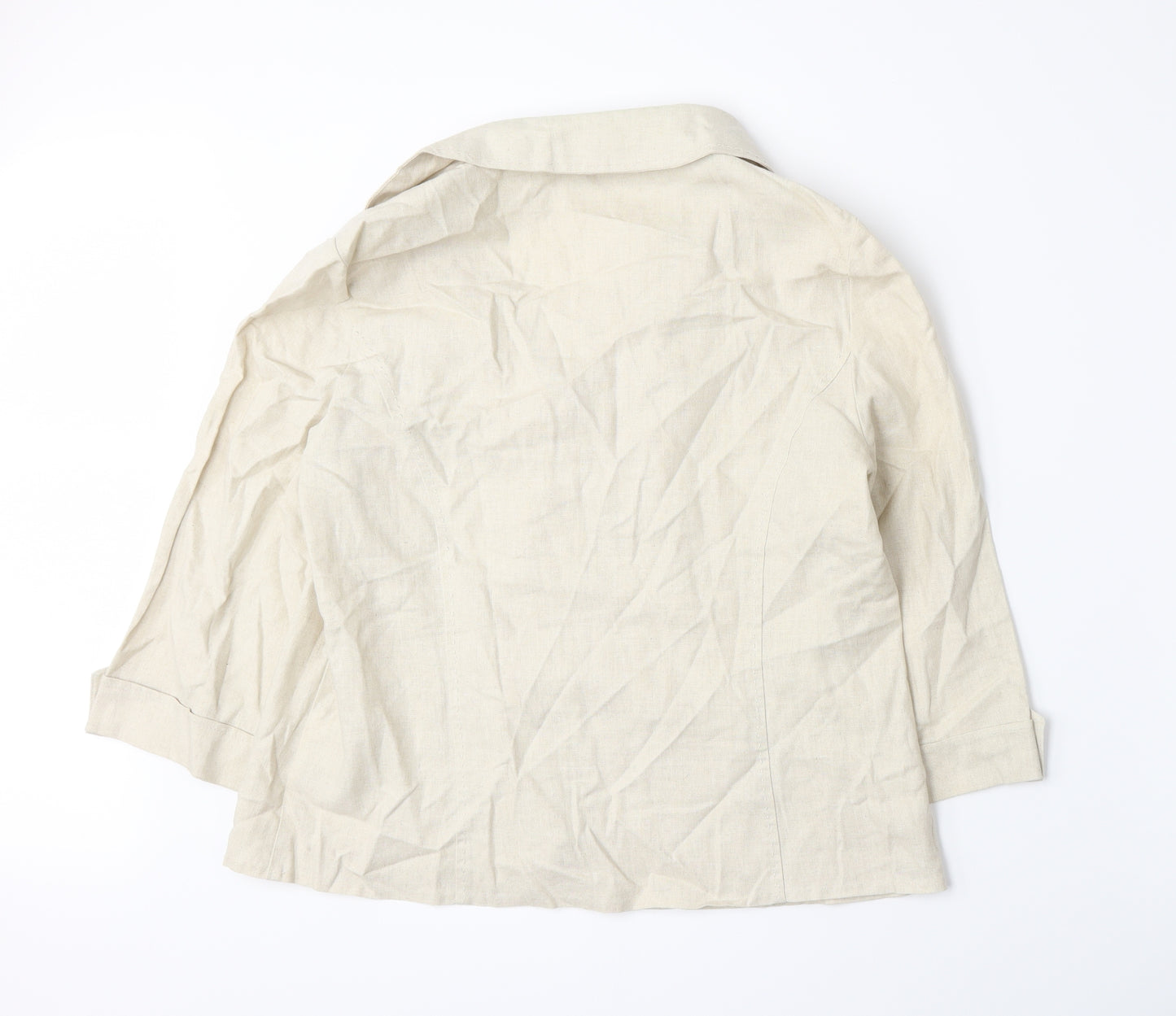 EWM Womens Beige   Jacket Blazer Size 16