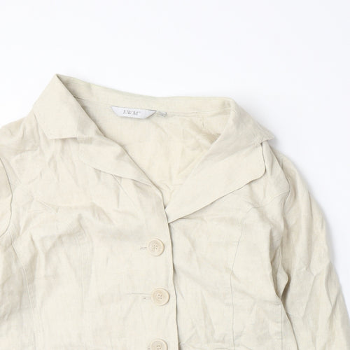 EWM Womens Beige   Jacket Blazer Size 16