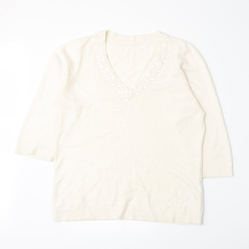 BHS Womens Beige  Knit Pullover Jumper Size 14