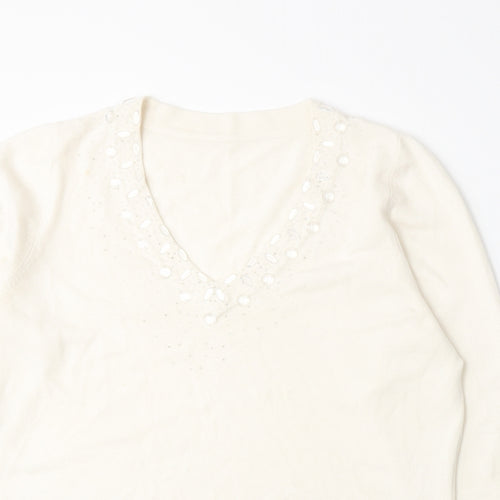 BHS Womens Beige  Knit Pullover Jumper Size 14