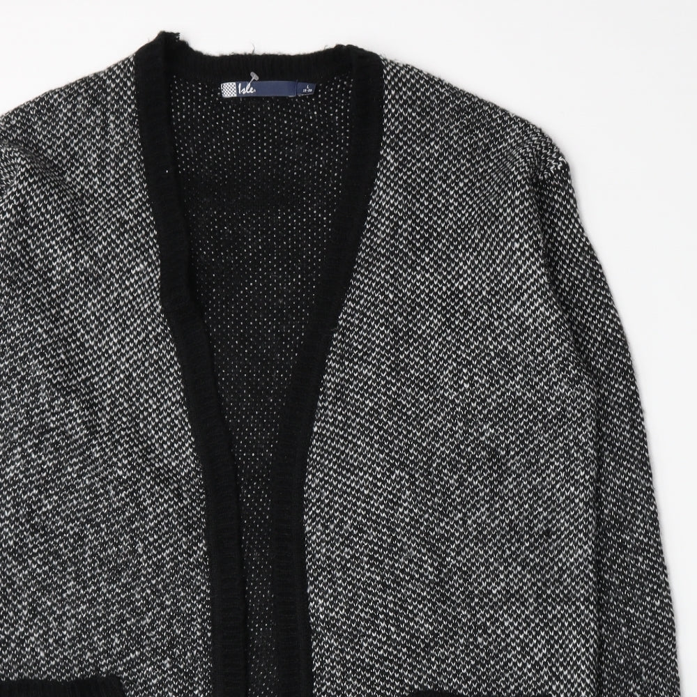 EWM Womens Grey  Knit Cardigan Jumper Size L