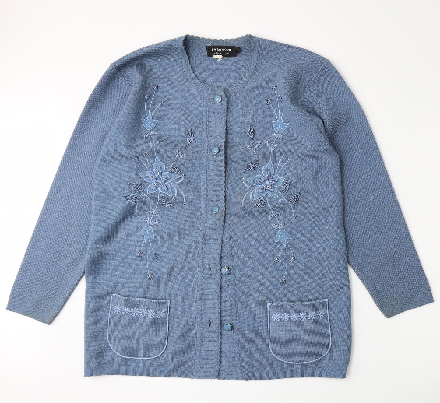 Paramour Womens Blue   Cardigan Jumper Size L