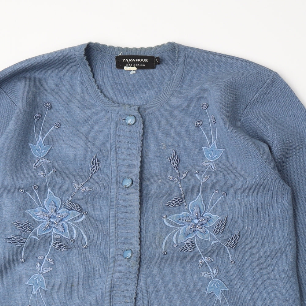 Paramour Womens Blue   Cardigan Jumper Size L