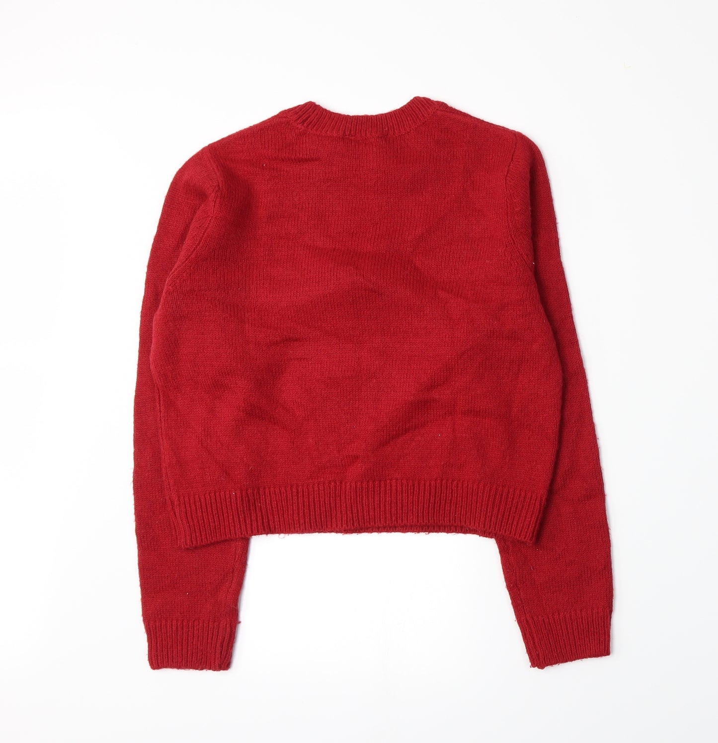 New Look Girls Red  Knit Pullover Jumper Size 12-13 Years