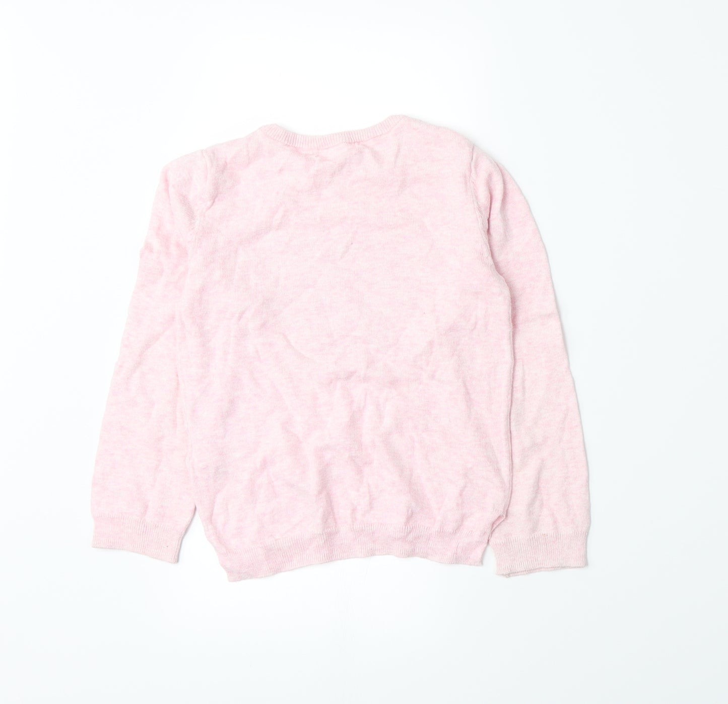 H&M Girls Pink   Pullover Jumper Size 4-5 Years
