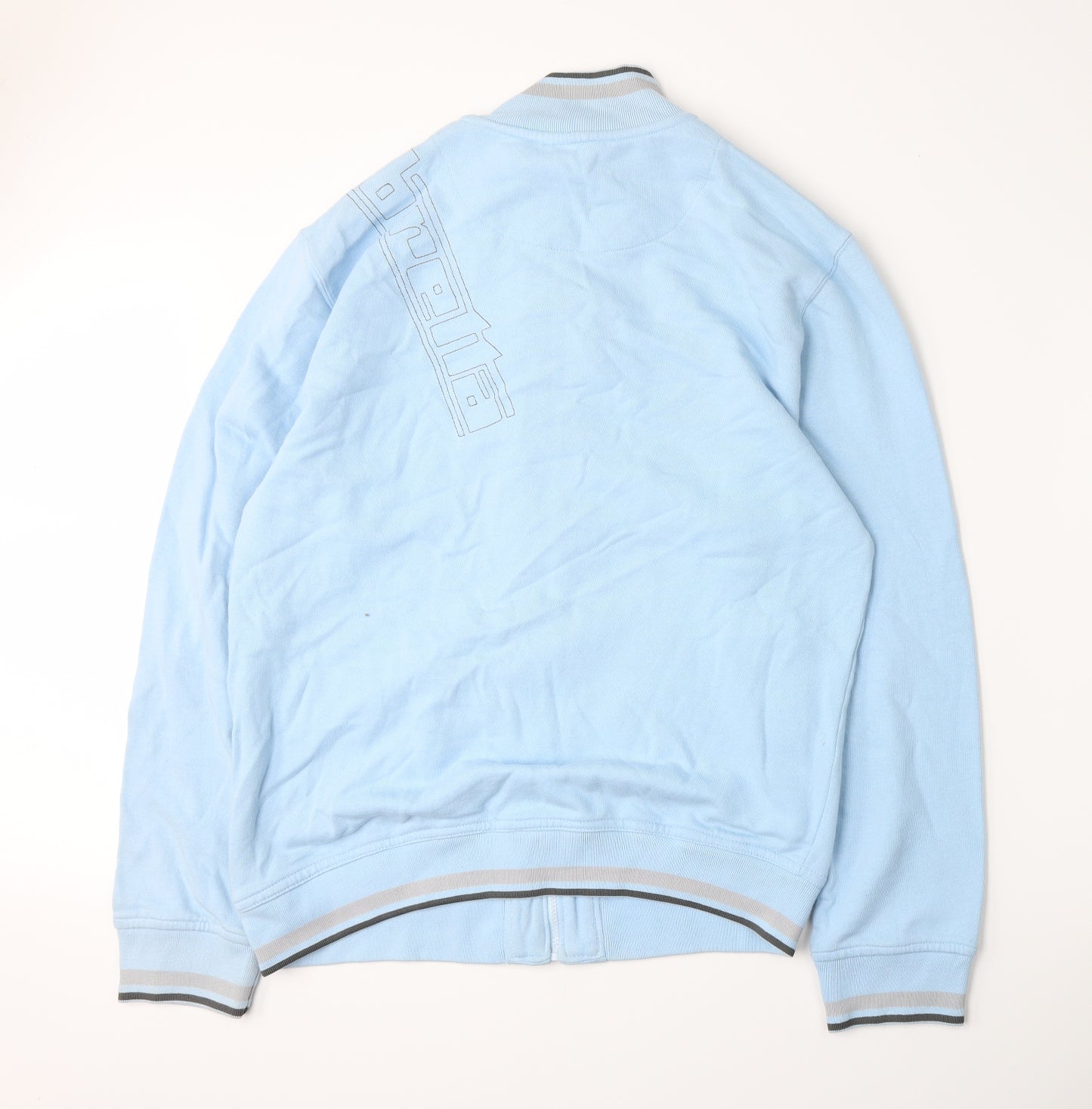 Lambretta Mens Blue  Jersey Full Zip Sweatshirt Size 2XL
