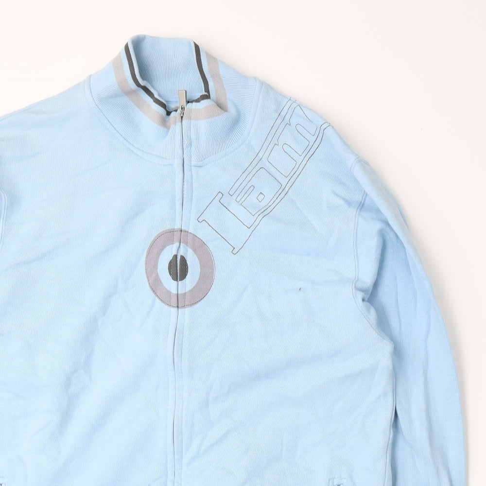 Lambretta Mens Blue  Jersey Full Zip Sweatshirt Size 2XL