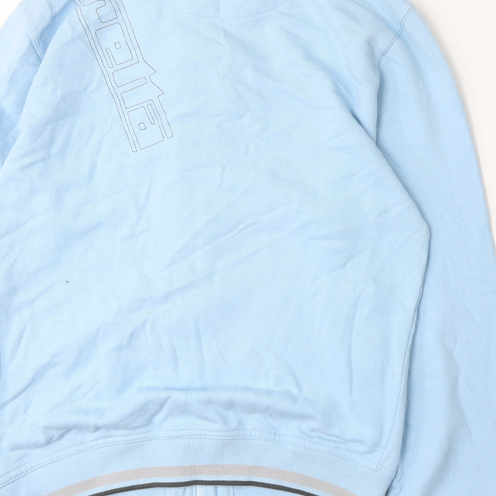 Lambretta Mens Blue  Jersey Full Zip Sweatshirt Size 2XL