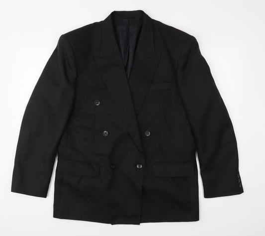 Front view of Andre Cori men’s black jacket suit jacket, size 40