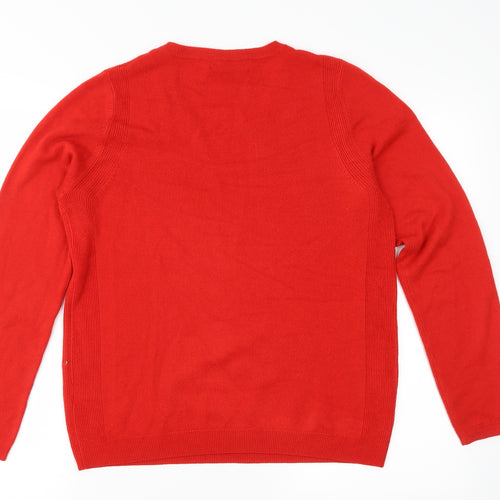 Marks and Spencer Womens Red  Knit Pullover Jumper Size 12