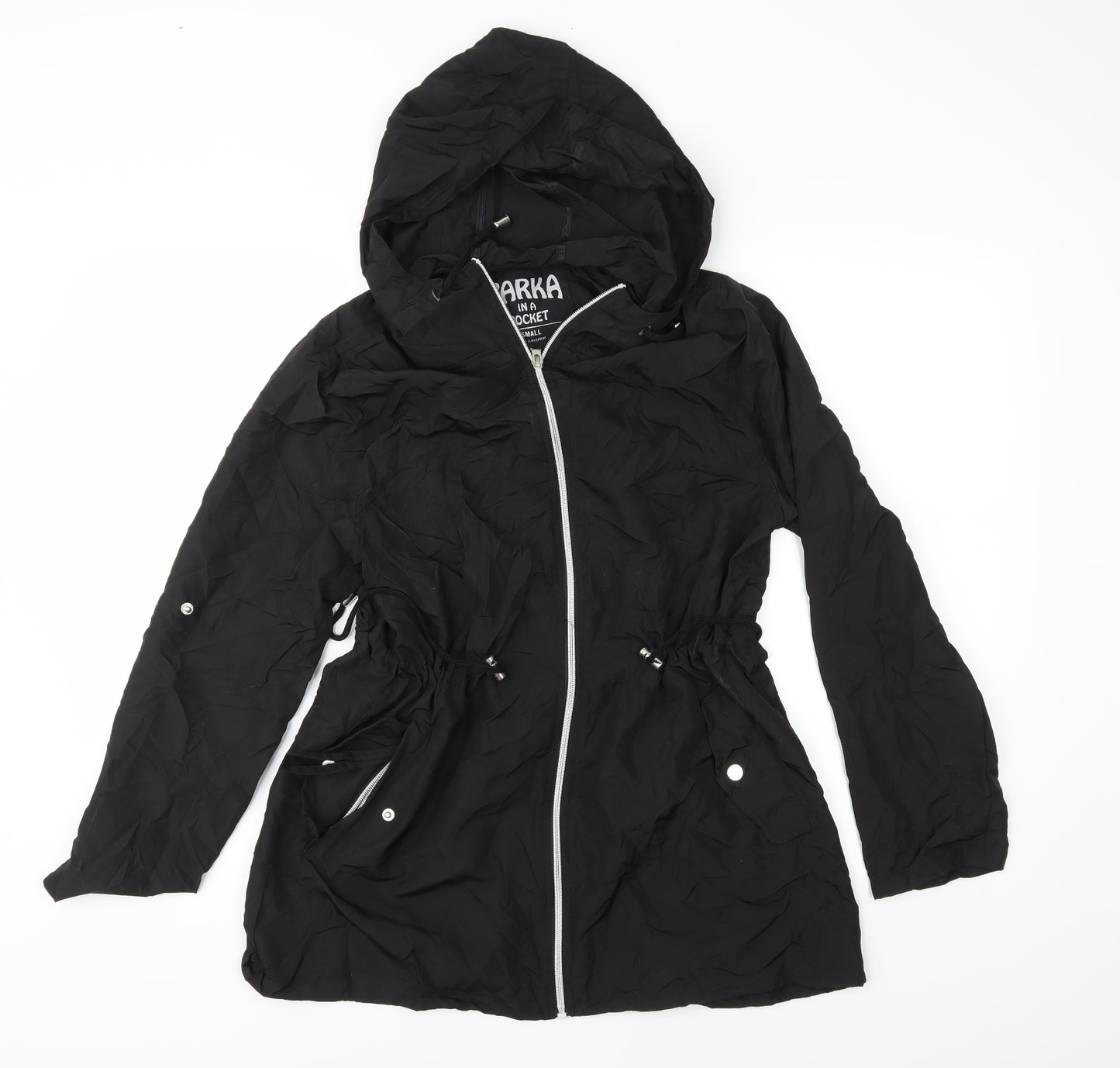 Primark Womens Black   Parka Jacket Size S  - Parka in a Pocket