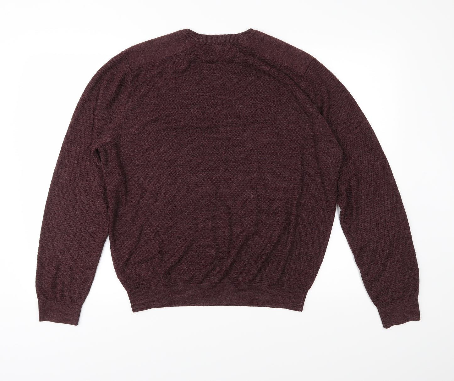 New Look Mens Purple  Knit Pullover Jumper Size L