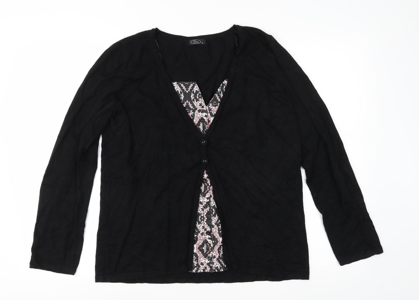 Bonmarché Womens Black  Knit Pullover Jumper Size M
