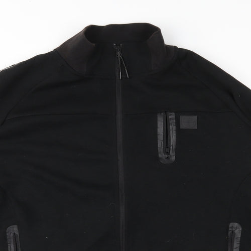 FORAY Mens Black  Jersey Full Zip Sweatshirt Size XL