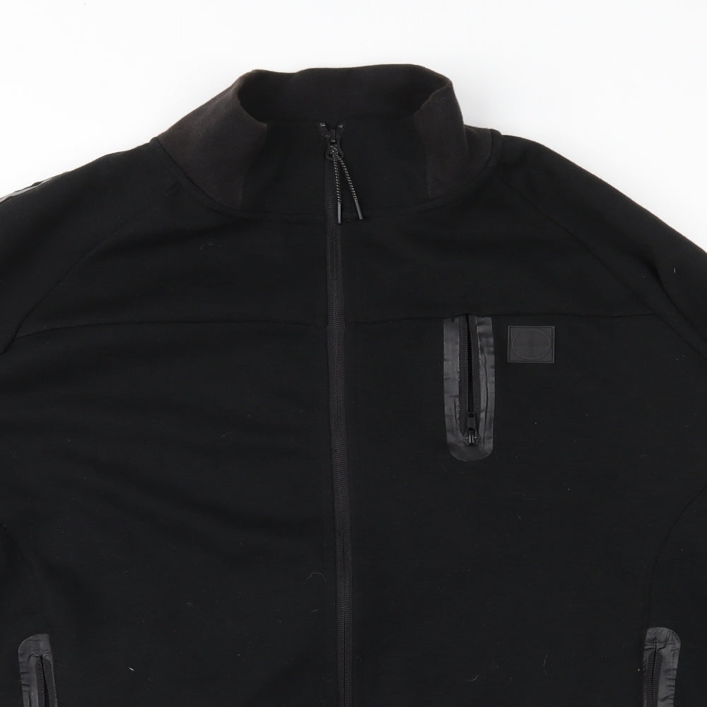 FORAY Mens Black  Jersey Full Zip Sweatshirt Size XL