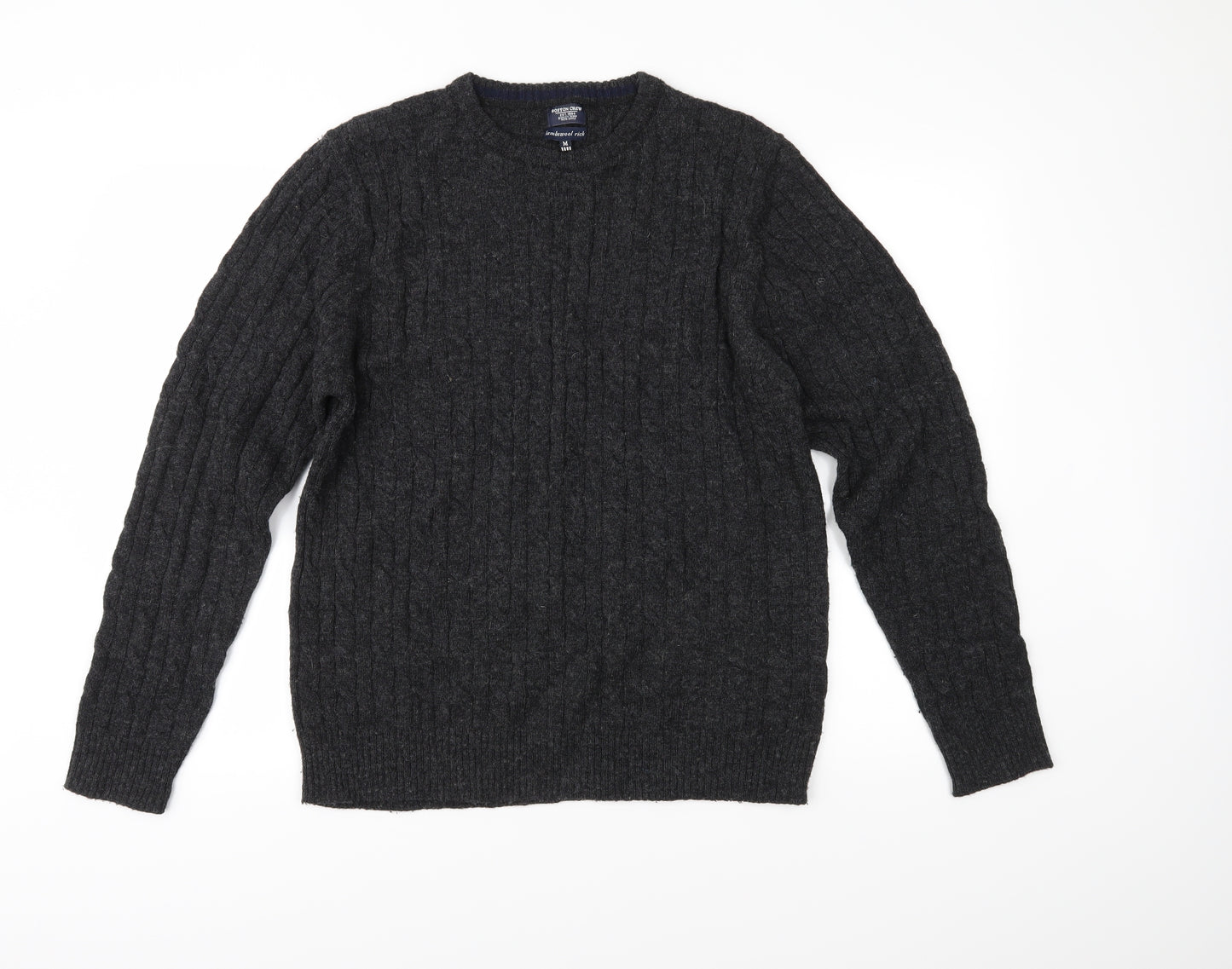 George Mens Grey  Knit Pullover Jumper Size M