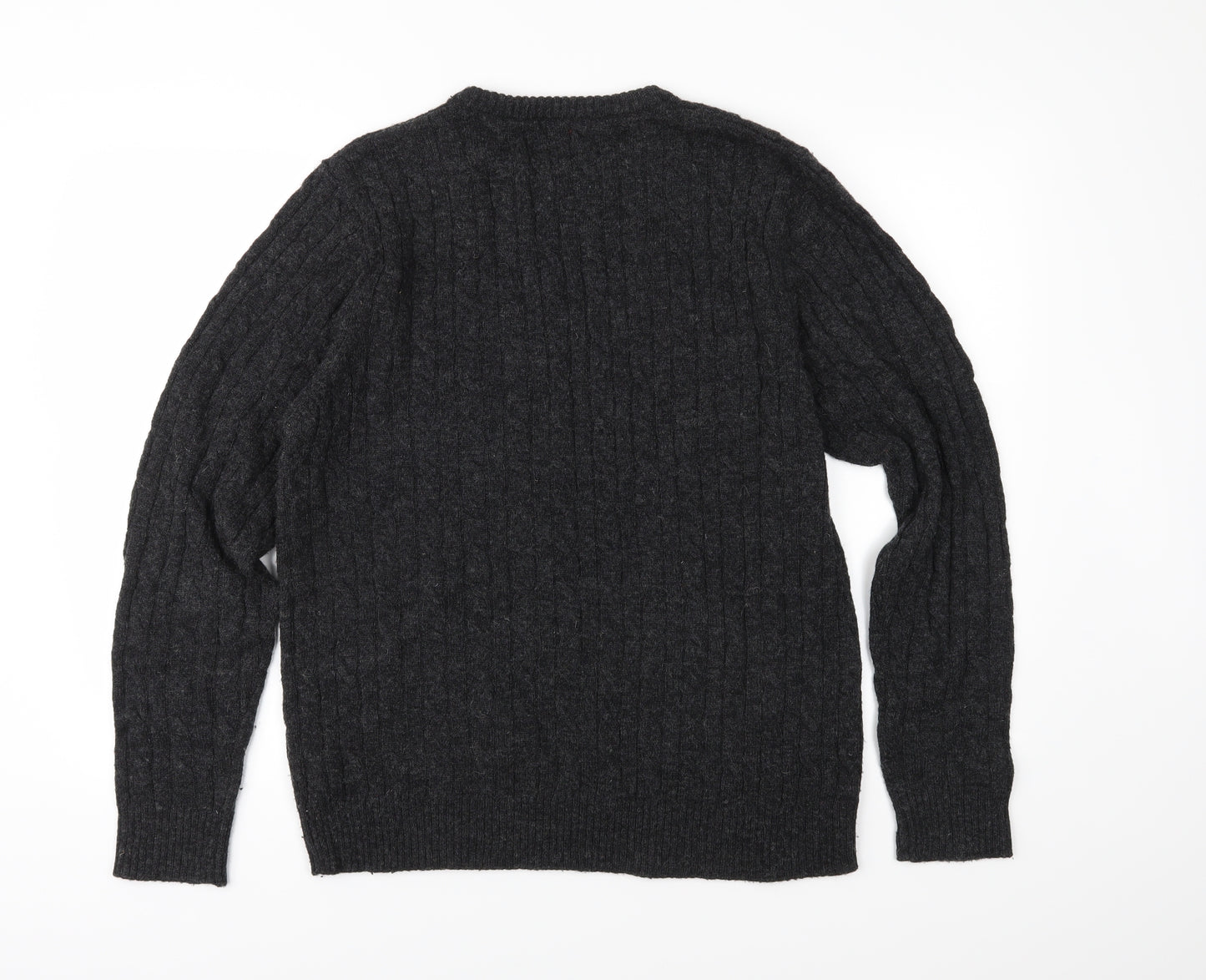 George Mens Grey  Knit Pullover Jumper Size M