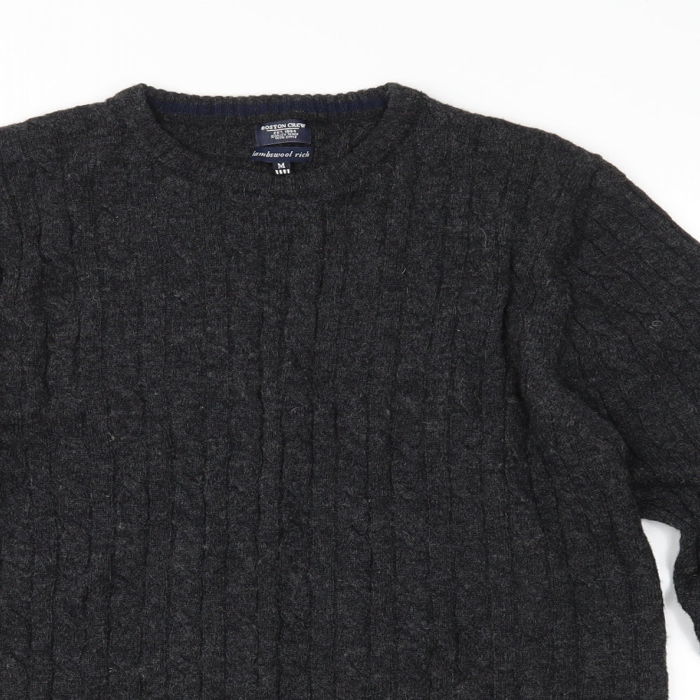 George Mens Grey  Knit Pullover Jumper Size M