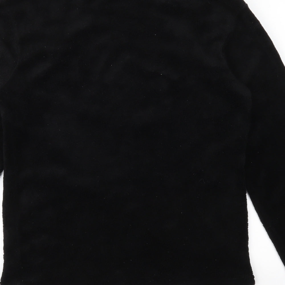 Hudson's Bay Womens Black  Fleece Top Pyjama Top Size S
