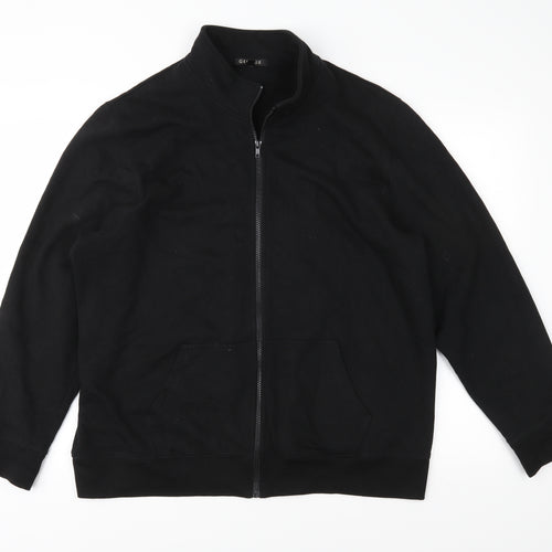 George Mens Black  Jersey Full Zip Sweatshirt Size L