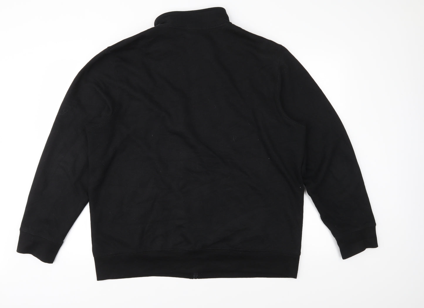 George Mens Black  Jersey Full Zip Sweatshirt Size L