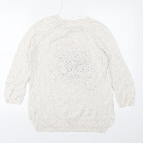 F&F Womens Ivory Fair Isle Knit Pullover Jumper Size 12  - Toucan