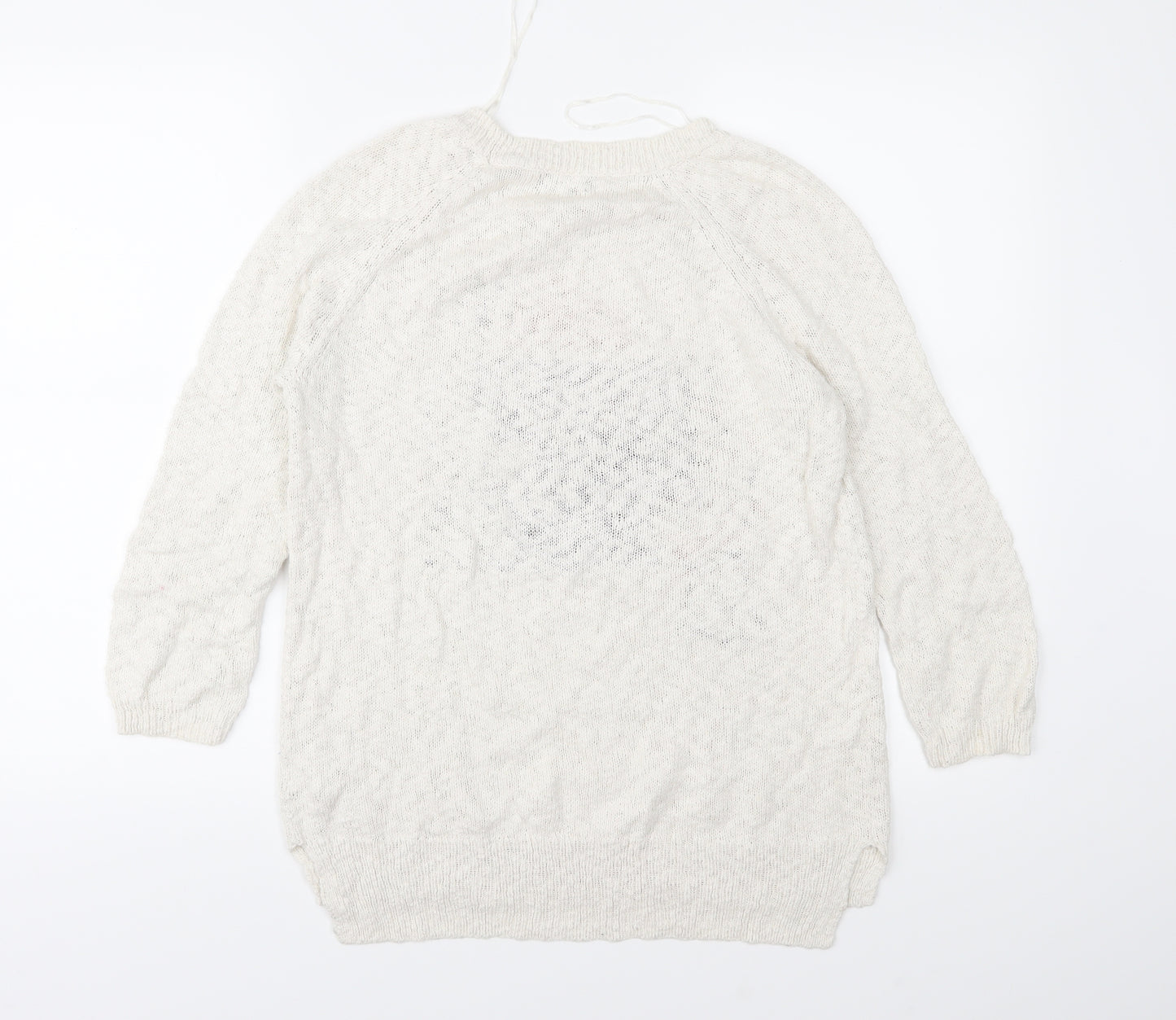 F&F Womens Ivory Fair Isle Knit Pullover Jumper Size 12  - Toucan